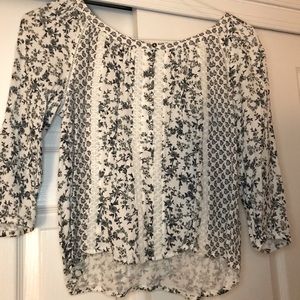 Paisley three quarter sleeve shirt